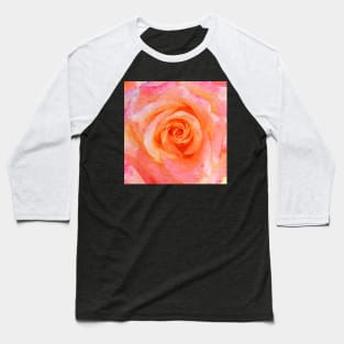 Soft Pink Rose Shabby-chic Flower Watercolor Baseball T-Shirt